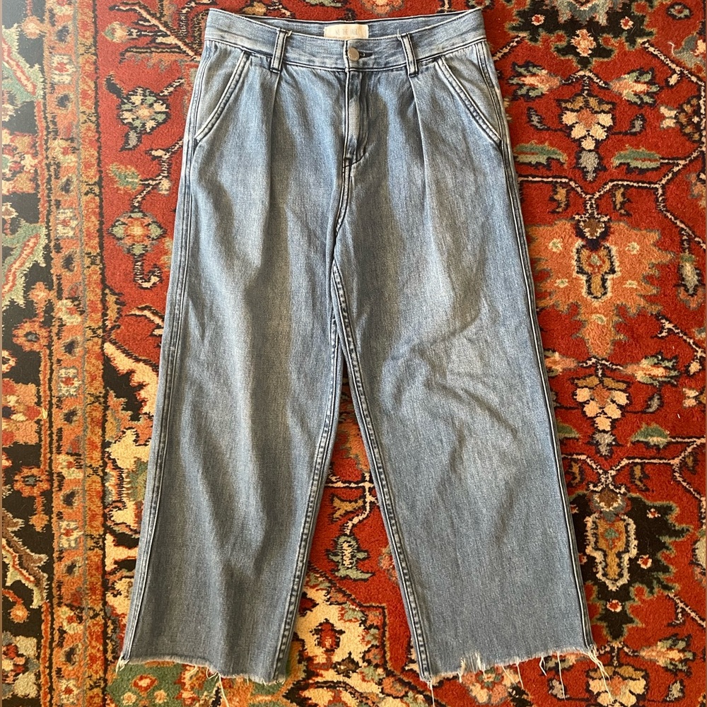 Free People We The Free Cropped Wide Leg Jeans